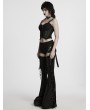 Punk Rave Black Gothic Punk Detachable Tassel Flared Pants for Women
