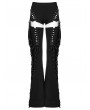 Punk Rave Black Gothic Punk Detachable Tassel Flared Pants for Women