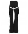 Punk Rave Black Gothic Punk Detachable Tassel Flared Pants for Women