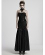 Punk Rave Black Gothic Glamorous Sequin Floral Lace Mermaid Party Dress