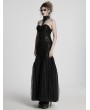 Punk Rave Black Gothic Glamorous Sequin Floral Lace Mermaid Party Dress