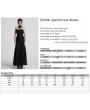 Punk Rave Black Gothic Glamorous Sequin Floral Lace Mermaid Party Dress