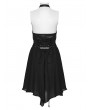 Black Sexy Gothic Punk Hollow Out Cross Halter Neck Short Dress