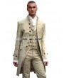 Pentagramme Yellow Alternative Pattern Gothic Coat for Men