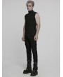 Punk Rave Black Gothic Punk Flap Pocket Slim Denim Pants for Men