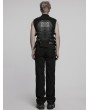 Punk Rave Black Gothic Punk Distressed Loose Straight Pants for Men