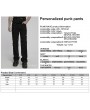 Punk Rave Black Gothic Punk Distressed Loose Straight Pants for Men