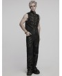Punk Rave Black Gothic Punk Street Studded Straight Pants for Men