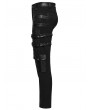 Punk Rave Black Gothic Metal Punk Rock Tight Fit Pants for Men