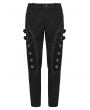 Punk Rave Black Gothic Rivet Punk Knight Armor Patch Pants for Men