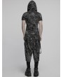Punk Rave Black and Gray Gothic Punk Textured Drop Crotch Pants for Men