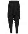 Punk Rave Black Gothic Punk Textured Drop Crotch Pants for Men