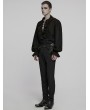 Punk Rave Black Gothic Retro Buckle Knight Armor Gentleman's Trousers