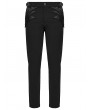 Punk Rave Black Gothic Retro Buckle Knight Armor Gentleman's Trousers