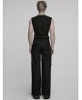 Punk Rave Black Gothic Punk Metallic Straight Loose Pants for Men