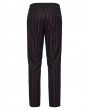 Punk Rave Black and Red Gothic Steampunk Striped Slim Fit Pants for Men
