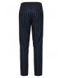 Punk Rave Black and Blue Gothic Steampunk Striped Slim Fit Pants for Men