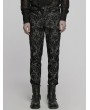 Punk Rave Black Retro Gothic Palace Embroidered Pattern Pants for Men