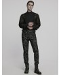 Punk Rave Black Retro Gothic Palace Embroidered Pattern Pants for Men