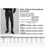 Punk Rave Black Retro Gothic Palace Embroidered Pattern Pants for Men