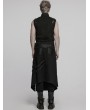 Punk Rave Black Gothic Punk Asymmetric Versatile Skirt for Men