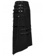 Punk Rave Black Gothic Punk Asymmetric Versatile Skirt for Men