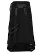 Punk Rave Black Gothic Punk Asymmetric Versatile Skirt for Men