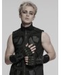 Punk Rave Black Gothic Cyberpunk Armor Gloves for Men