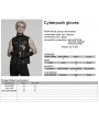 Punk Rave Black Gothic Cyberpunk Armor Gloves for Men