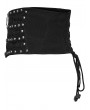 Punk Rave Black Gothic Punk Studded Front Zipper Corset Waistband for Men