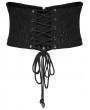 Punk Rave Black Gothic Punk Studded Front Zipper Corset Waistband for Men