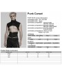 Punk Rave Black Gothic Punk Studded Front Zipper Corset Waistband for Men