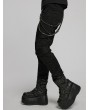 Punk Rave Black Gothic Punk Retro Skull Bead Pants Chain