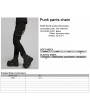 Punk Rave Black Gothic Punk Retro Skull Bead Pants Chain