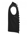 Punk Rave Black Gothic Punk Vision Studded Mesh Vest Top for Men