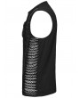 Punk Rave Black Gothic Punk Mesh Cutout Vest Top for Men