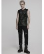 Punk Rave Black Gothic Punk Mesh Splicing Vest Top for Men