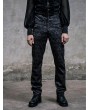 Devil Fashion Black Pattern High-Low Gothic Pants for Men