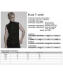 Punk Rave Black Gothic Punk Knitted Sleeveless T-Shirt for Men