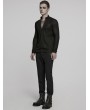 Punk Rave Black Gothic Dark Jacquard Long Sleeve T-Shirt for Men