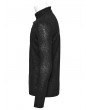 Punk Rave Black Gothic Dark Jacquard Long Sleeve T-Shirt for Men