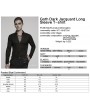 Punk Rave Black Gothic Dark Jacquard Long Sleeve T-Shirt for Men