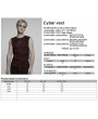 Punk Rave Red Gothic Cyber Punk Mesh Splicing Vest Top for Men