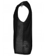 Punk Rave Black Gothic Cyber Punk Mesh Splicing Vest Top for Men