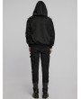 Punk Rave Black Gothic Punk Hooded Armor Masked Men's Sweatshirt