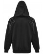 Punk Rave Black Gothic Punk Hooded Armor Masked Men's Sweatshirt