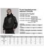 Punk Rave Black Gothic Punk Hooded Armor Masked Men's Sweatshirt