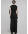 Punk Rave Black Gothic Cyber Punk Knitted Vest Top for Men