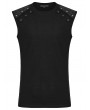 Punk Rave Black Gothic Cyber Punk Knitted Vest Top for Men