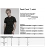 Punk Rave Black Gothic Dark Punk Denim Knitted Short Sleeve T-Shirt for Men